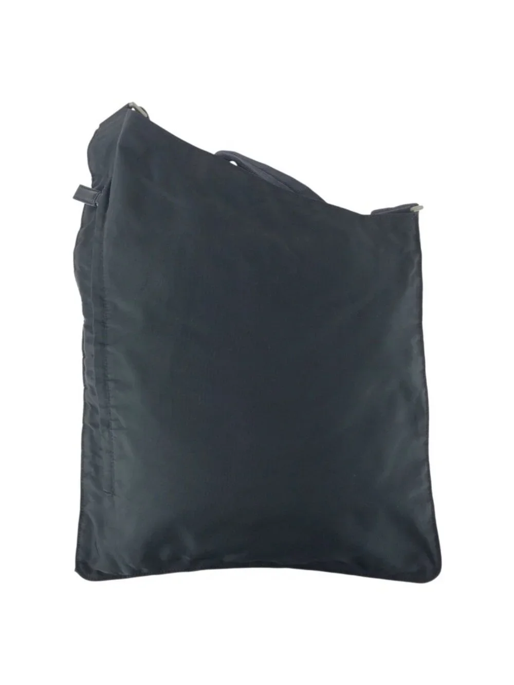 Prada Tessuto Black Silver Nylon Shoulder Bag Crossbody Pochette